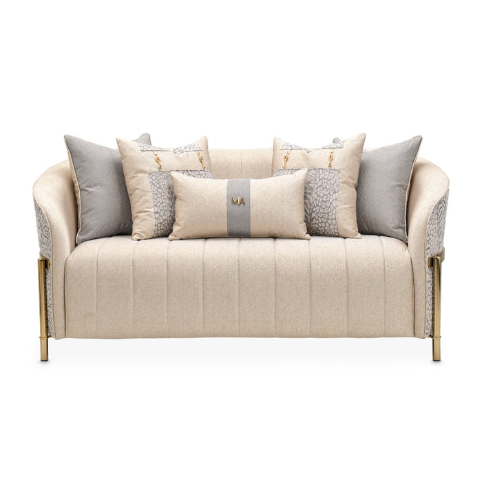 AICO Furniture - Lisbon Loveseat in Opal Gold - LFR-LSBN825-OPL-806 - GreatFurnitureDeal