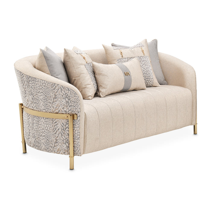 AICO Furniture - Lisbon Loveseat in Opal Gold - LFR-LSBN825-OPL-806 - GreatFurnitureDeal