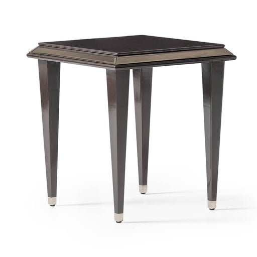 AICO Furniture - Lousanne Side Table in Glossy Mocha Sand - LFR-LUSN202-414 - GreatFurnitureDeal