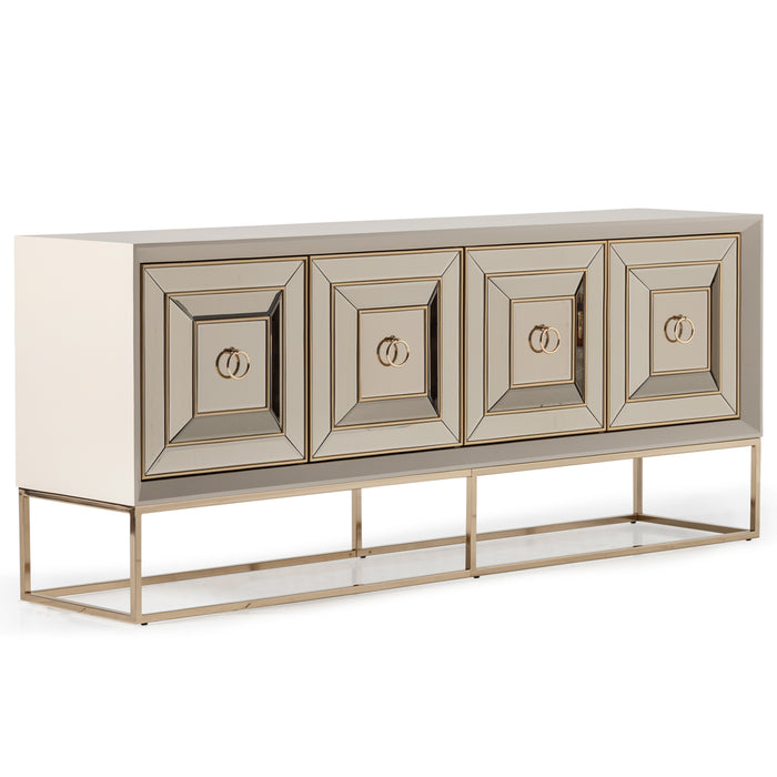 AICO Furniture - Madison Console Table in Glistening Gold - LFR-MDSN223-827 - GreatFurnitureDeal