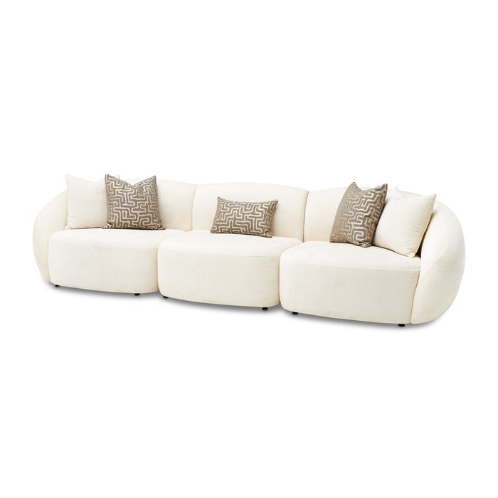 AICO Furniture - Le Montreaux 5 Piece Sectional Sofa in Gardenia - LFR-MTRX5PC-GNA-000 - GreatFurnitureDeal