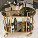 AICO Furniture - Savannah Breeze Serving Cart Bright Gold - LFR-SBRZ225-806 - GreatFurnitureDeal