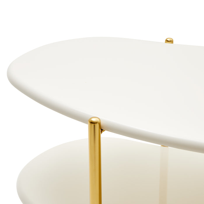 AICO Furniture - Sassani 3 Piece Occasional Tables in Pearl White/Gold - LFR-SSNI201-202-128 - GreatFurnitureDeal