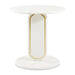 AICO Furniture - Sassani End Table in Pearl White/Gold - LFR-SSNI202-128 - GreatFurnitureDeal