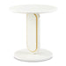 AICO Furniture - Sassani End Table in Pearl White/Gold - LFR-SSNI202-128 - GreatFurnitureDeal