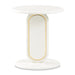 AICO Furniture - Sassani Accent Table in Pearl White/Gold - LFR-SSNI222-128 - GreatFurnitureDeal