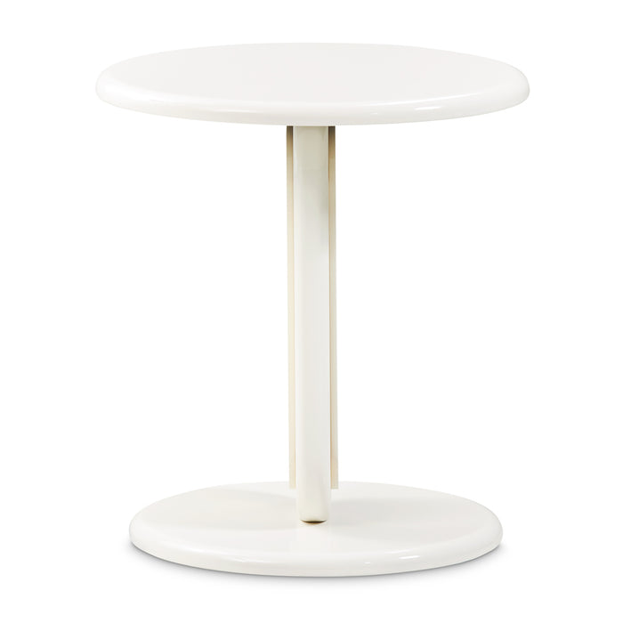 AICO Furniture - Sassani Accent Table in Pearl White/Gold - LFR-SSNI222-128 - GreatFurnitureDeal