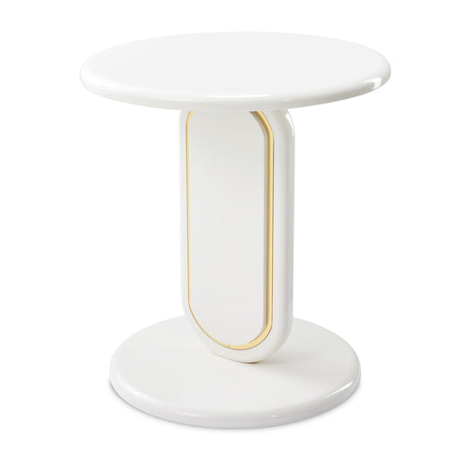 AICO Furniture - Sassani Accent Table in Pearl White/Gold - LFR-SSNI222-128 - GreatFurnitureDeal