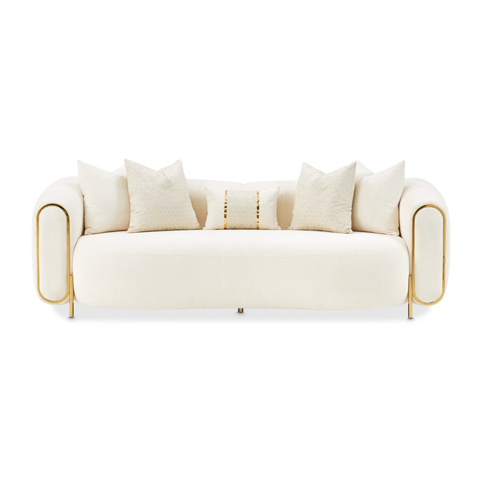 AICO Furniture - Sassani Sofa in Crepe/Gold - LFR-SSNI815-CPE-806 - GreatFurnitureDeal