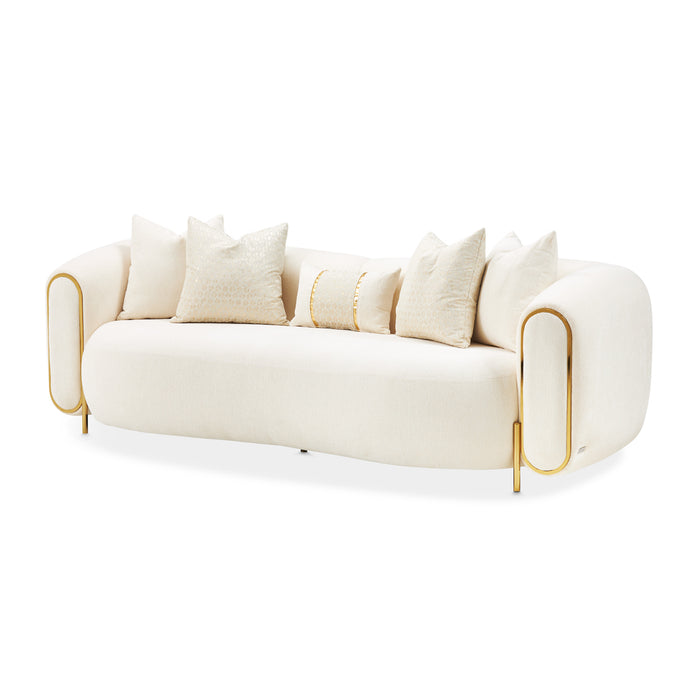 AICO Furniture - Sassani Sofa in Crepe/Gold - LFR-SSNI815-CPE-806 - GreatFurnitureDeal