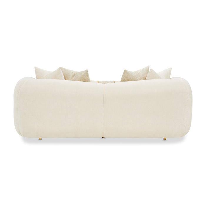 AICO Furniture - Sassani Loveseat in Crepe/Gold - LFR-SSNI825-CPE-806 - GreatFurnitureDeal