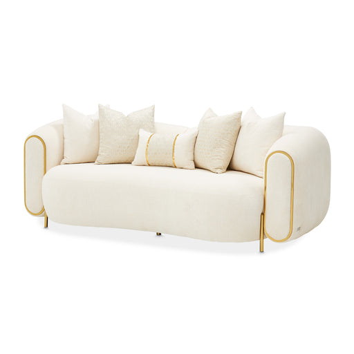 AICO Furniture - Sassani Loveseat in Crepe/Gold - LFR-SSNI825-CPE-806 - GreatFurnitureDeal