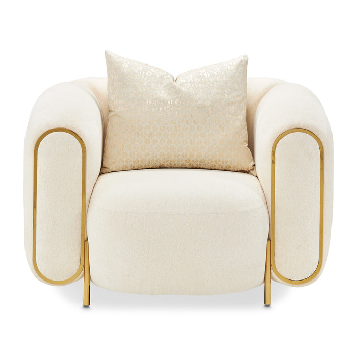 AICO Furniture - Sassani Accent Chair in Crepe/Gold - LFR-SSNI835-CPE-806 - GreatFurnitureDeal