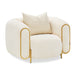 AICO Furniture - Sassani Accent Chair in Crepe/Gold - LFR-SSNI835-CPE-806 - GreatFurnitureDeal