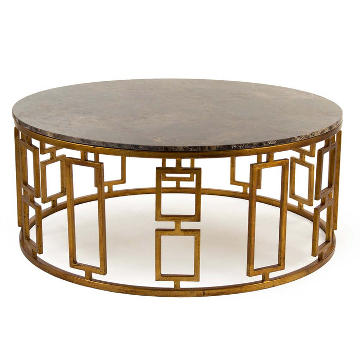 Zentique - Adelise Round Marble Top Coffee Table - LI-SH15-18-150 - GreatFurnitureDeal