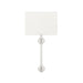 Worlds Away - Flush Iron Sconce With Leaf Detail In Matte White Powder Coat - LINDA WH - GreatFurnitureDeal