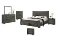 Mariano Furniture - Lisa 6 Piece Eastern King Bedroom Set in Gray - BQ-LIS-EK4NC - GreatFurnitureDeal