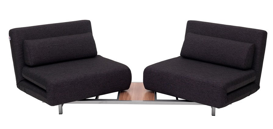 J&M Furniture - LK06-2 Sofa Bed in Black - 176017-BLACK