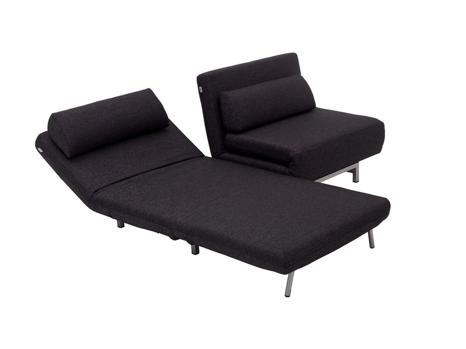 J&M Furniture - LK06-2 Sofa Bed in Black - 176017-BLACK