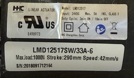 Power Recliner Linear Actuator Replacement Power Motor for Model MD142-27-L1-177-291 Part 452163 & LMD12517SW/33A-6 - GreatFurnitureDeal