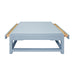 Worlds Away - Locklin Two Hidden Drawer Coffee Table With Matte Light Blue Lacquer - LOCKLIN LB - GreatFurnitureDeal