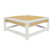 Worlds Away - Locklin Two Hidden Drawer Coffee Table With Matte White Lacquer - LOCKLIN NAT - GreatFurnitureDeal