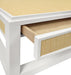 Worlds Away - Locklin Two Hidden Drawer Coffee Table With Matte White Lacquer - LOCKLIN NAT - GreatFurnitureDeal