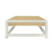 Worlds Away - Locklin Two Hidden Drawer Coffee Table With Matte White Lacquer - LOCKLIN NAT - GreatFurnitureDeal