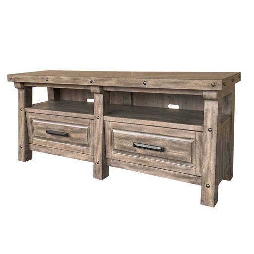 Parker House - Lodge 76 in. Entertainment Console Table in Siltstone - LOD#76 - GreatFurnitureDeal