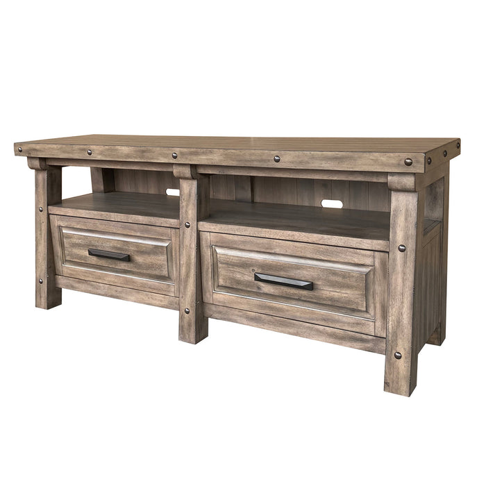 Parker House - Lodge 76 in. Entertainment Console Table in Siltstone - LOD#76