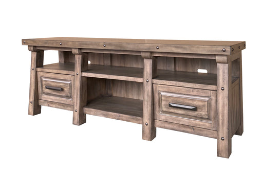Parker House - Lodge 92 in. Entertainment Console Table in Siltstone - LOD#92 - GreatFurnitureDeal