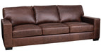 Mariano Italian Leather Furniture - Lorenzo Sofa with Chair in Bomber Brown - LORENZO- SC - GreatFurnitureDeal