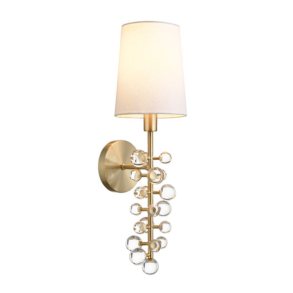 Worlds Away - Acrylic Bubble Sconce In Antique Brass - LOTTIE ABR - GreatFurnitureDeal