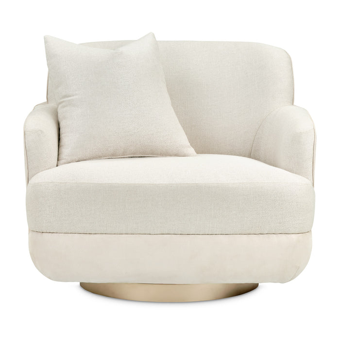 AICO Furniture - Aurora Swivel Chair Linen in Moonlight - LRU-AURA839-LIN-135 - GreatFurnitureDeal