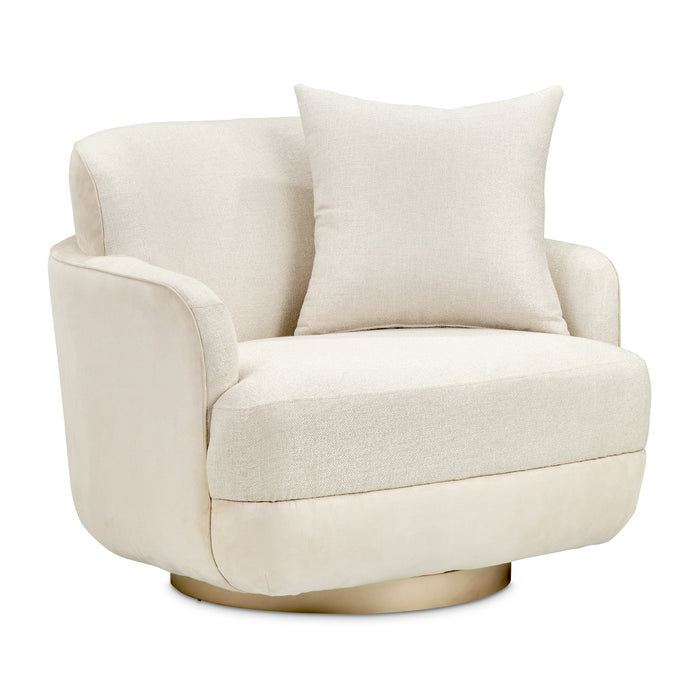 AICO Furniture - Aurora Swivel Chair Linen in Moonlight - LRU-AURA839-LIN-135 - GreatFurnitureDeal