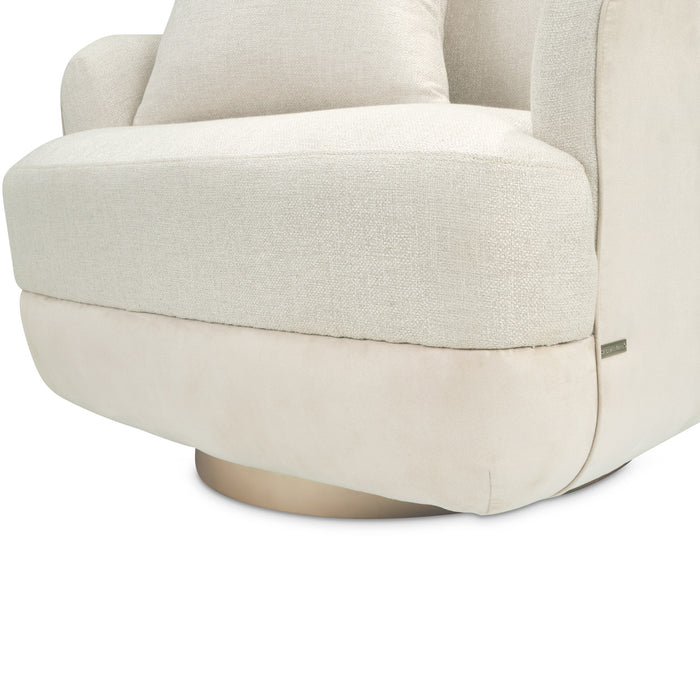 AICO Furniture - Aurora Swivel Chair Linen in Moonlight - LRU-AURA839-LIN-135 - GreatFurnitureDeal