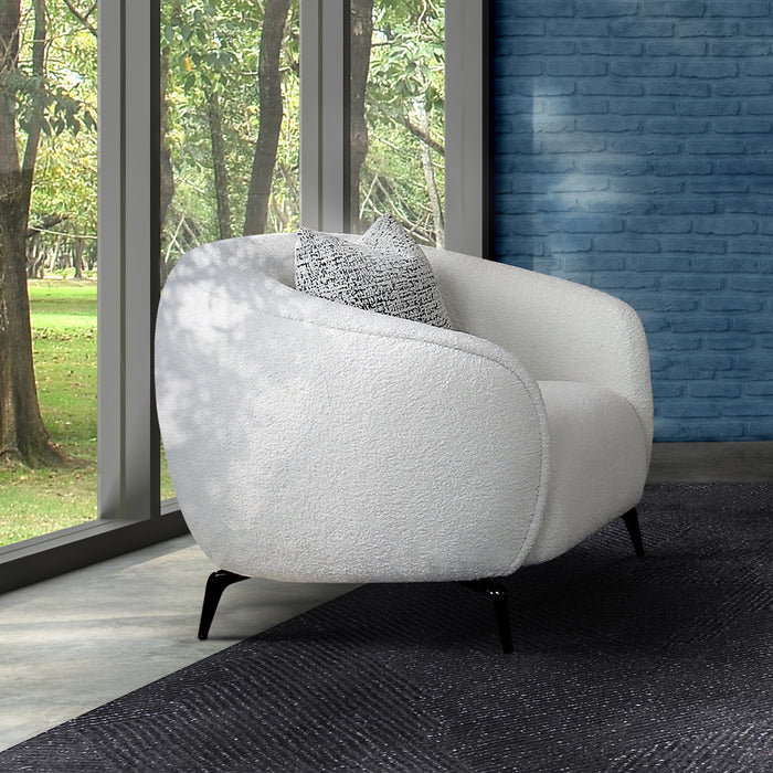 AICO Furniture - Noir Chair Marshmallow Black Nickel - LRU-NOIR835-MML-804 - GreatFurnitureDeal