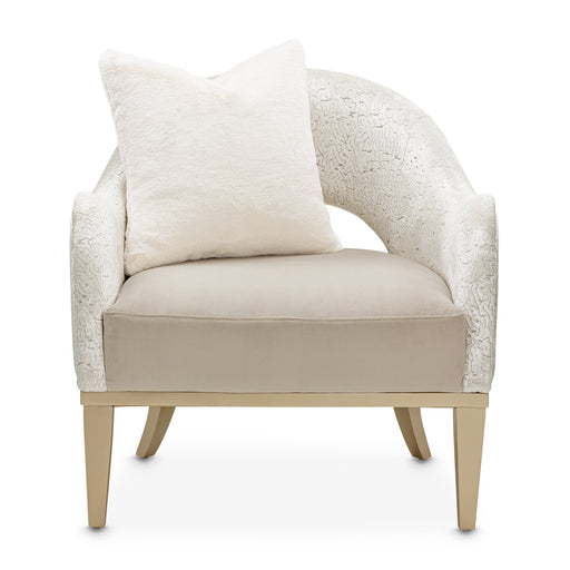 AICO Furniture - Yvette"Accent Chair Porcini"Medium in Champagne - LRU-YVTE834-PCI-136 - GreatFurnitureDeal