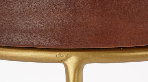 Jamie Young Company - Henry Round Leather Counter Stool - LS20HENCSBR - GreatFurnitureDeal