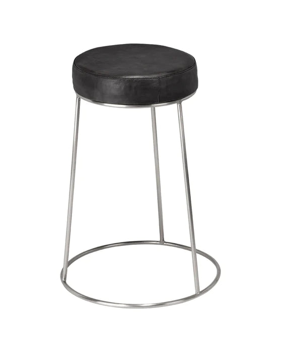 Jamie Young Company - Henry Round Leather Counter Stool - LS20HENCSCHA