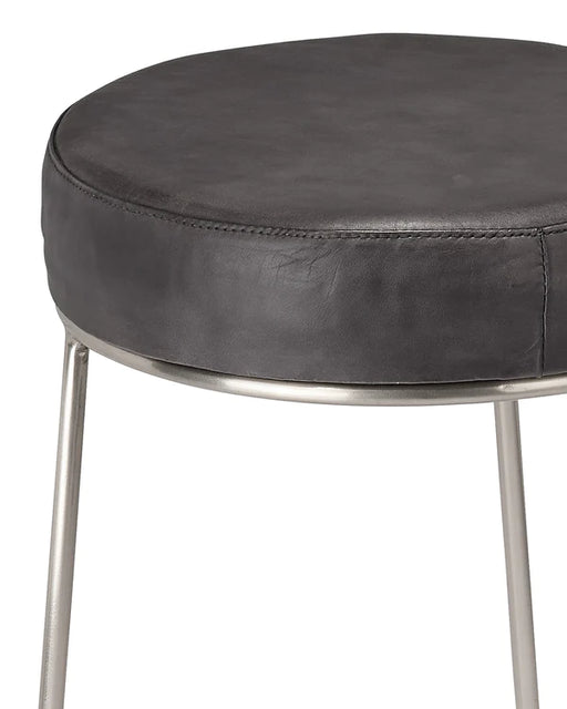Jamie Young Company - Henry Round Leather Counter Stool - LS20HENCSCHA - GreatFurnitureDeal