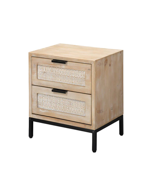 Jamie Young Company - Reed 2 Drawer Side Table - LS20REED2STW - GreatFurnitureDeal