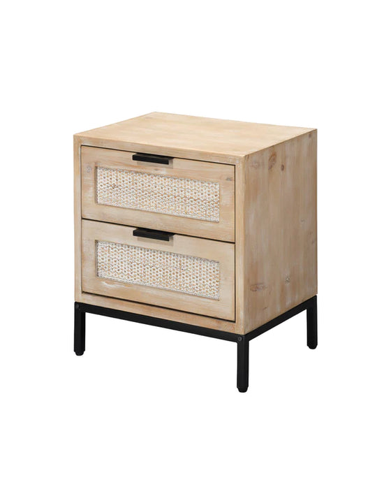 Jamie Young Company - Reed 2 Drawer Side Table - LS20REED2STW