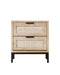 Jamie Young Company - Reed 2 Drawer Side Table - LS20REED2STW - GreatFurnitureDeal