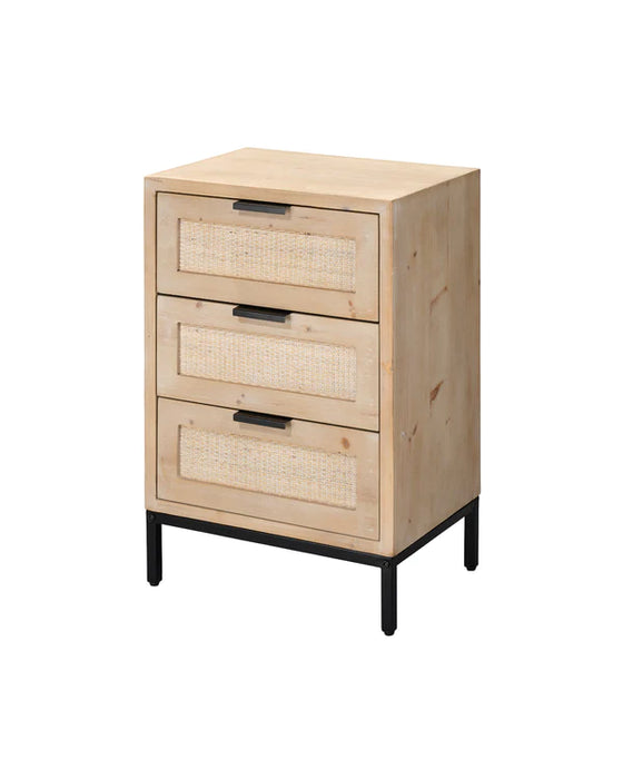 Jamie Young Company - Reed 3 Drawer Side Table - LS20REED3STW