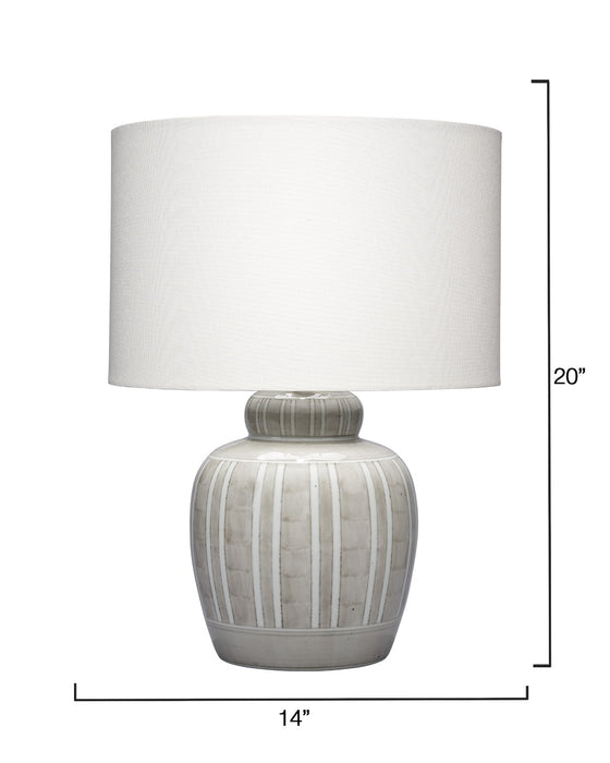Jamie Young Company - Arthur Table Lamp in Light Grey - LS9ARTHURGR - GreatFurnitureDeal