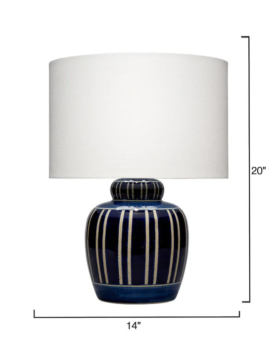 Jamie Young Company - Arthur Table Lamp in Navy Blue - LS9ARTHURNV - GreatFurnitureDeal