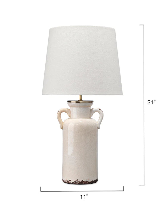 Jamie Young Company - Piper Ceramic Table Lamp - LS9PIPERCRM - GreatFurnitureDeal