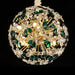 AICO Furniture - Emerald Bouquet 8 Light Round Chandelier - LT-CH1018-8GRN - GreatFurnitureDeal