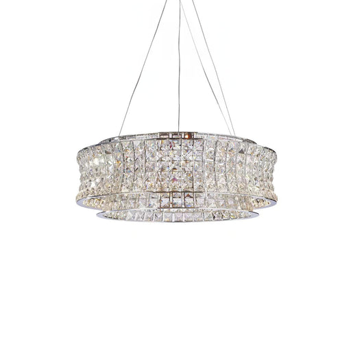 AICO Furniture - Galaxy"Round LED Chandelier, Large"Chrome - LT-CH1029CRM-CLR - GreatFurnitureDeal